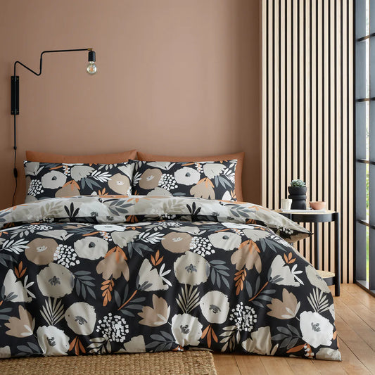 Yasmin Duvet Cover Set by Fusion in Black