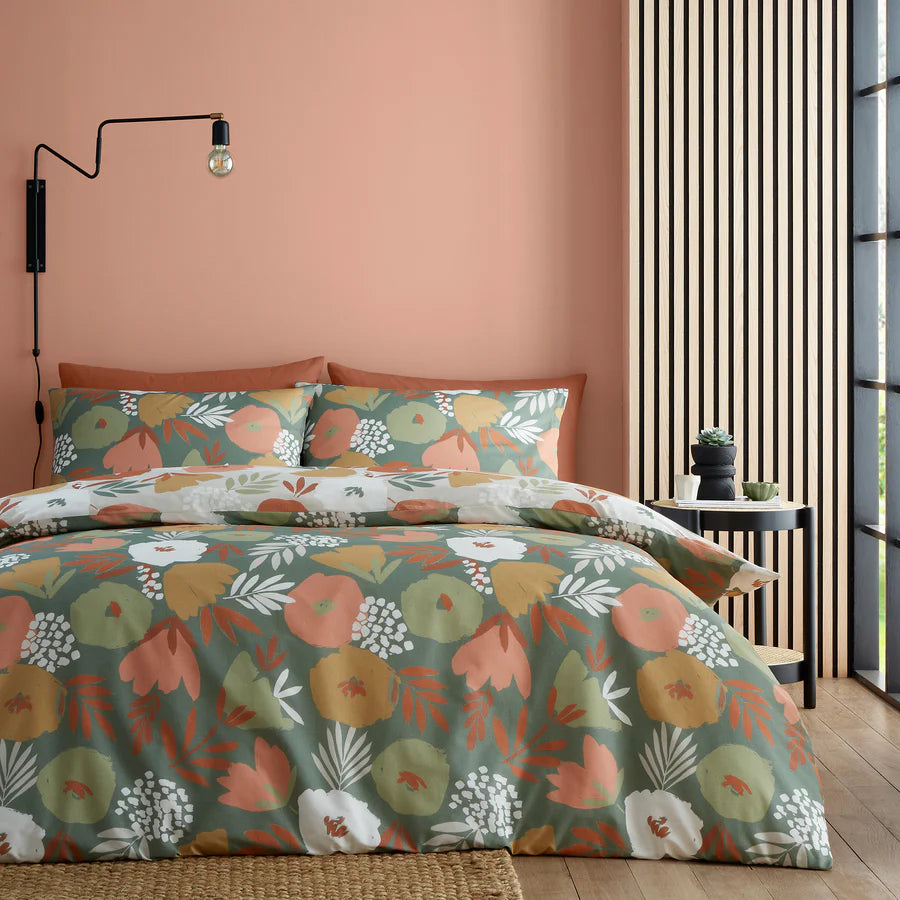 Yasmin Duvet Cover Set by Fusion in Green