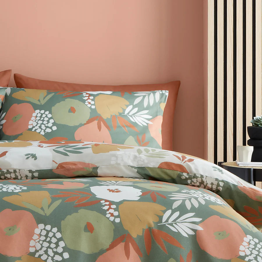 Yasmin Duvet Cover Set by Fusion in Green