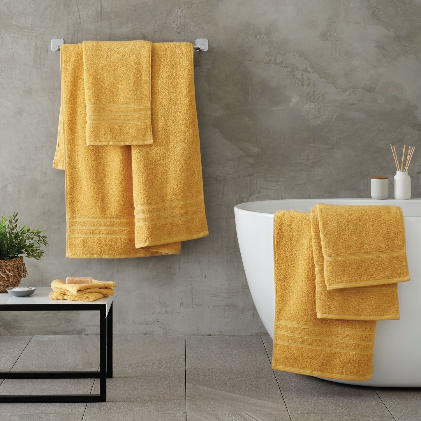 Zero Twist 6 Piece Towel Bale Set in Ochre by Catherine Lansfield