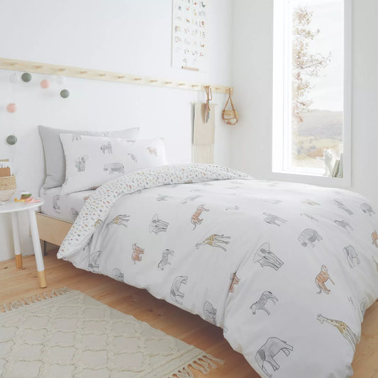 Zoo Animals Reversible Duvet Cover Set by Bianca Kids