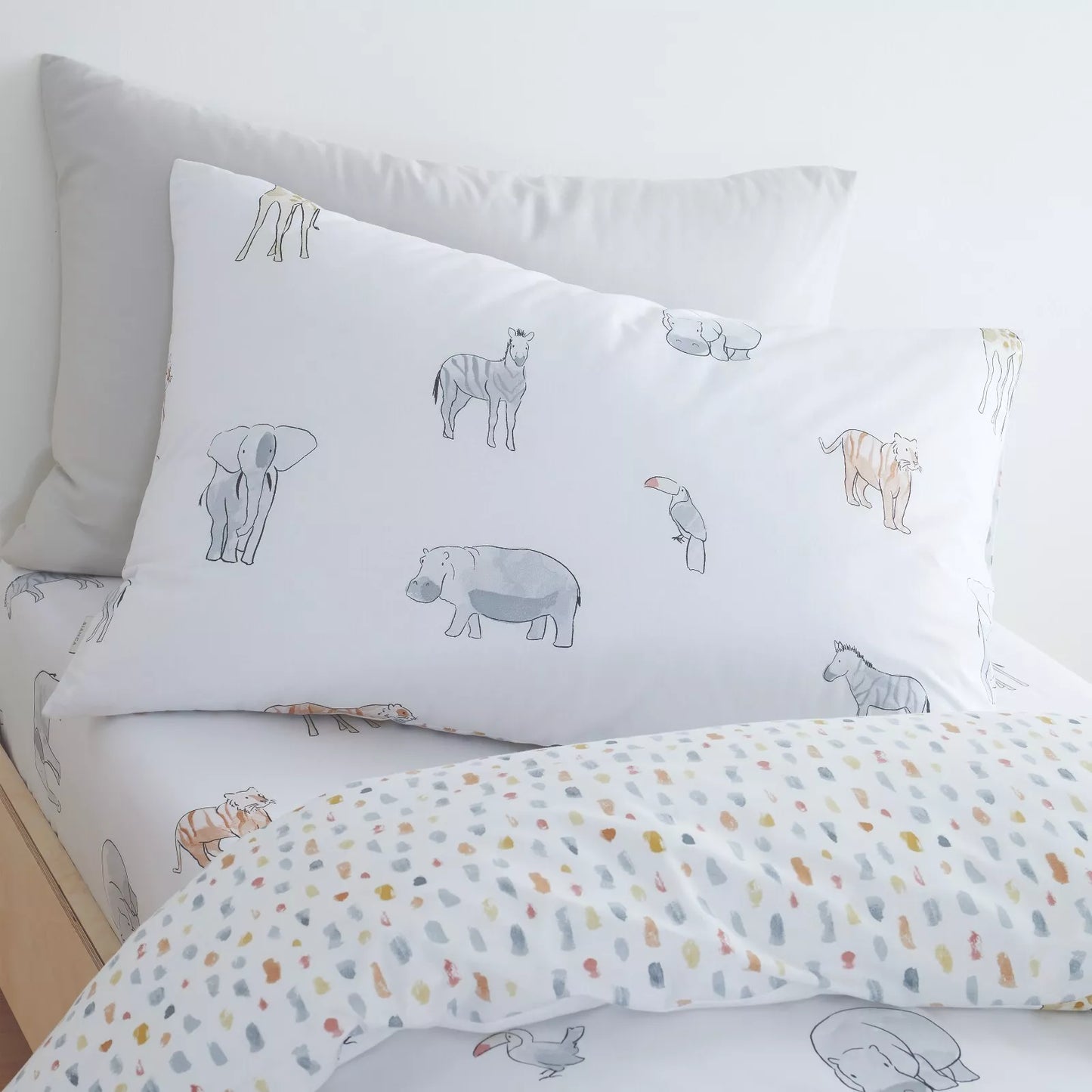 Zoo Animals Reversible Duvet Cover Set by Bianca Kids