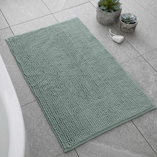 Bobble Textured Bath Mat Sage Green