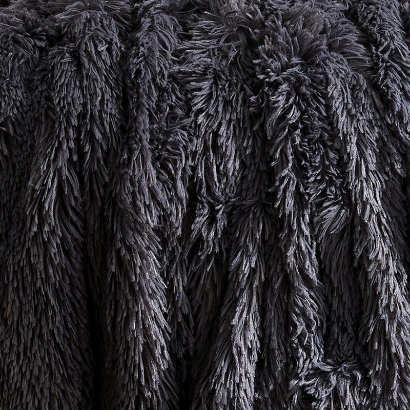 Cuddly Deep Pile Throw Charcoal