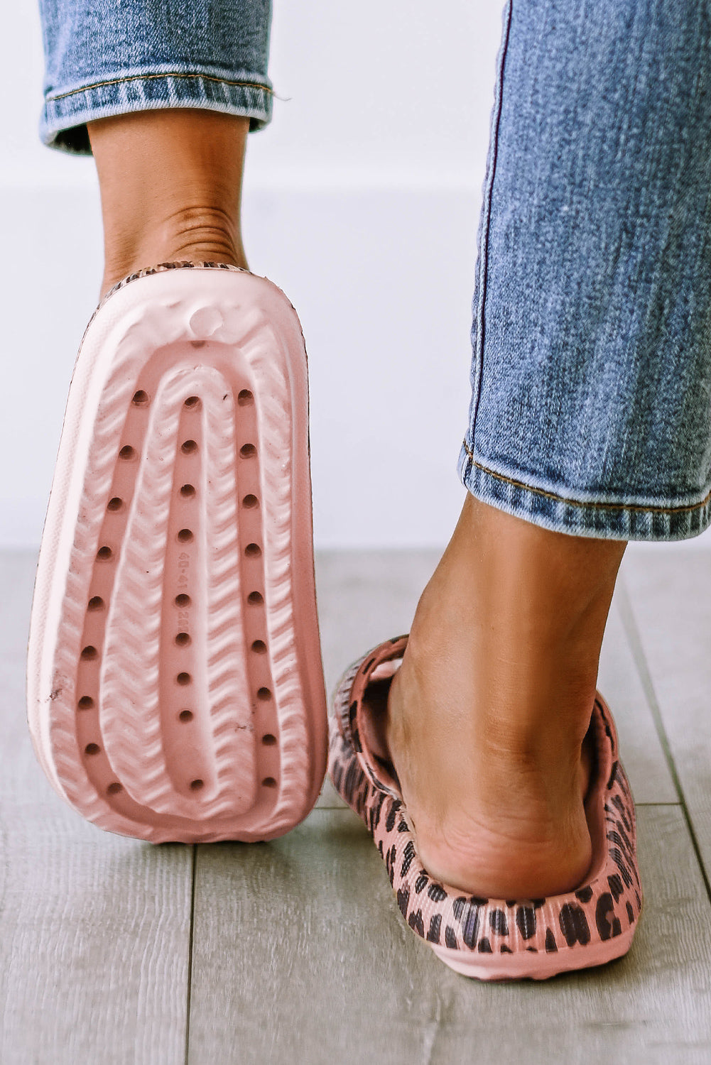 Leopard Cloud Slider Shoes