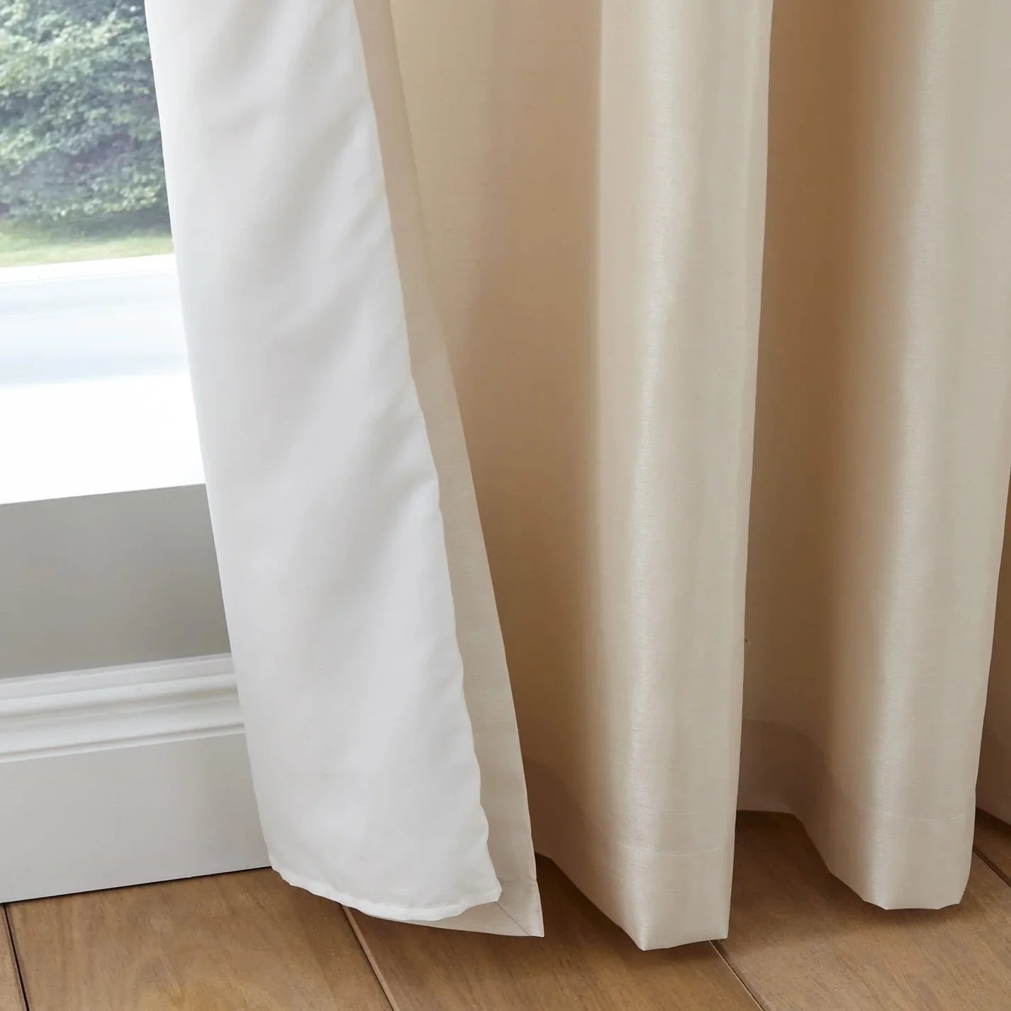 Glitzy Sequin Eyelet Curtains Natural - Catherine Lansfield