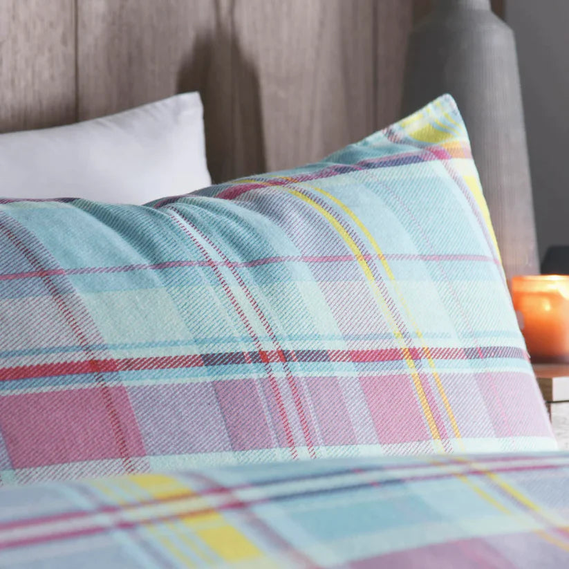 Applecross Check Multi - 100% Cotton Duvet Cover Set - by Appletree Hygge