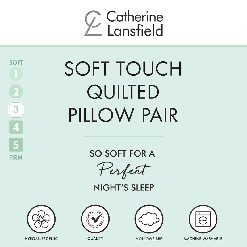 Soft Touch Quilted Pillow Pair