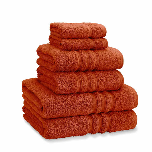 Zero Twist 6 Piece Towel Bale Set in Terracotta by Catherine Lansfield