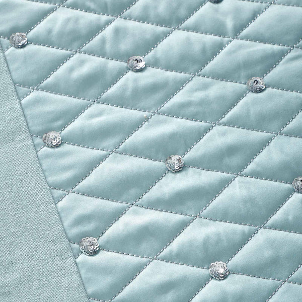 Sequin Cluster Quilted Bedspread Duck Egg by Catherine Lansfield