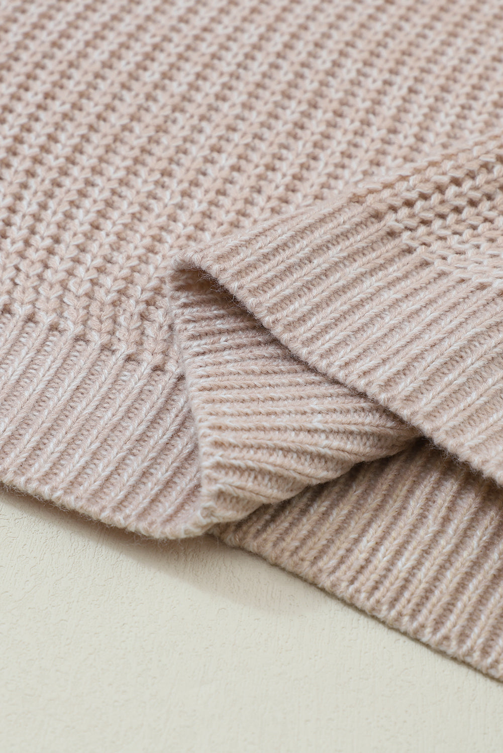 Chunky Knit Sleeve Drop Shoulder Sweater