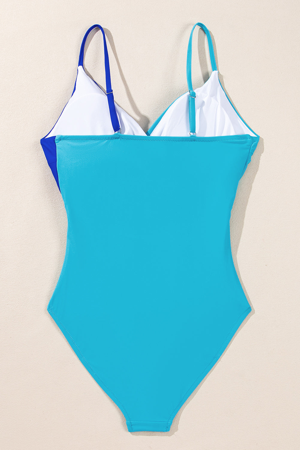 Two Tone Colorblock Cutout One Piece Swimsuit