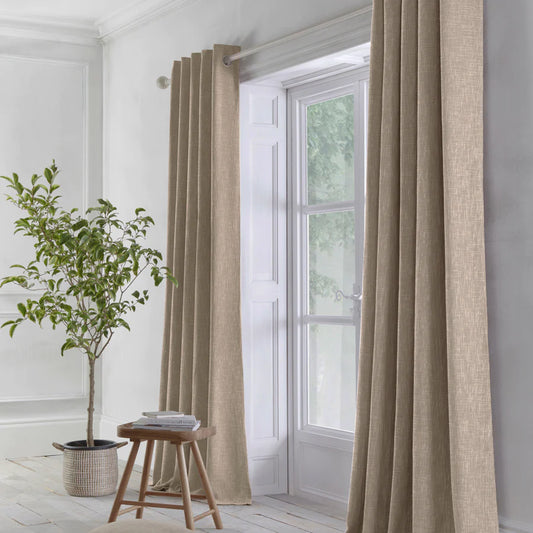 Boucle Eyelet Curtains by Appletree Loft in Linen