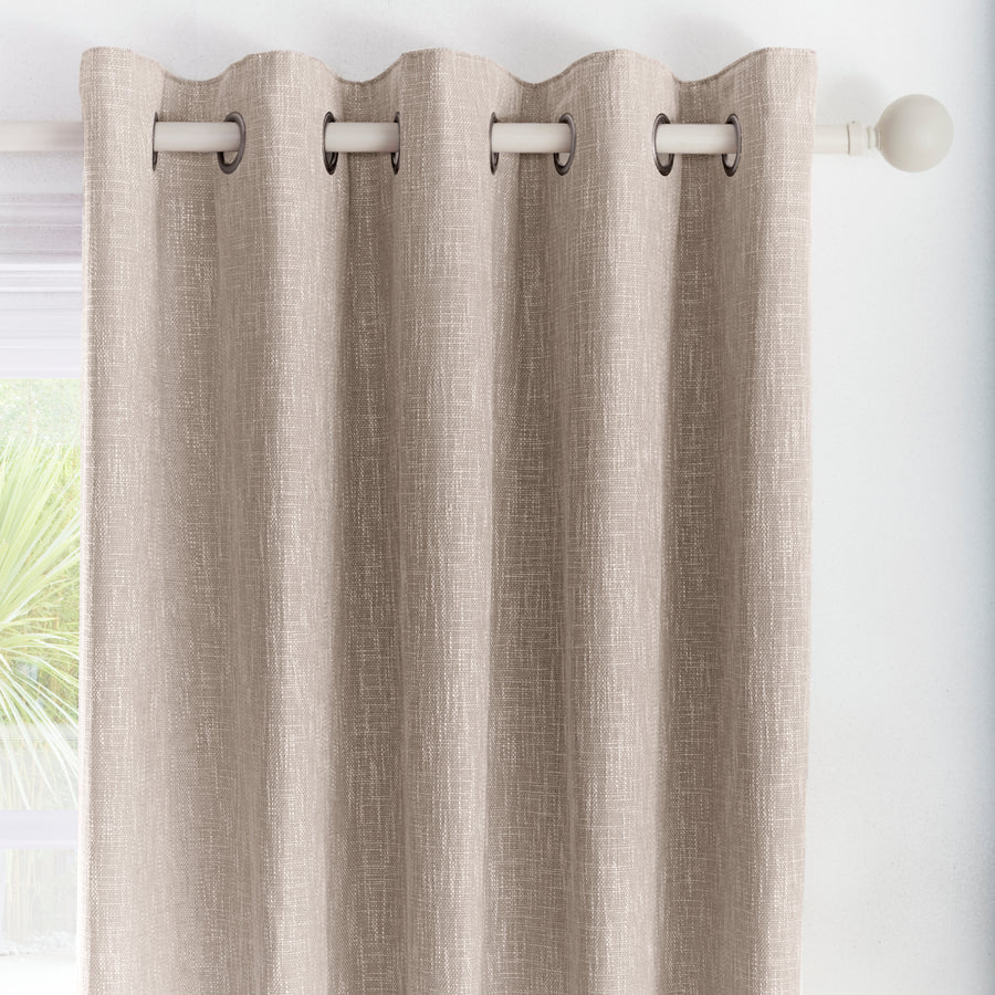 Boucle Eyelet Curtains by Appletree Loft in Linen