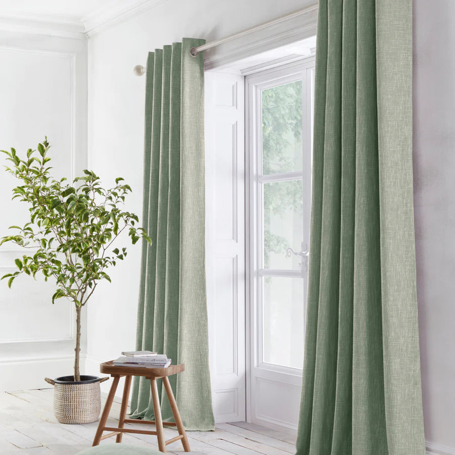 Boucle Eyelet Curtains by Appletree Loft in Green