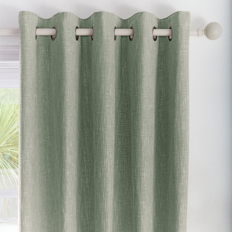 Boucle Eyelet Curtains by Appletree Loft in Green