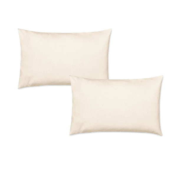 Brushed Cotton Pillowcase Pair Cream