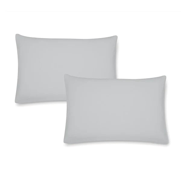 Brushed Cotton Pillowcase Pair Grey