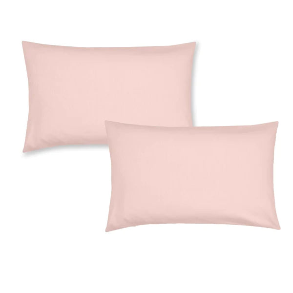 Brushed Cotton Pillowcase Pair Pink