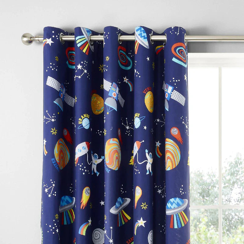 Lost in Space Eyelet Curtains by Catherine Lansfield Kids