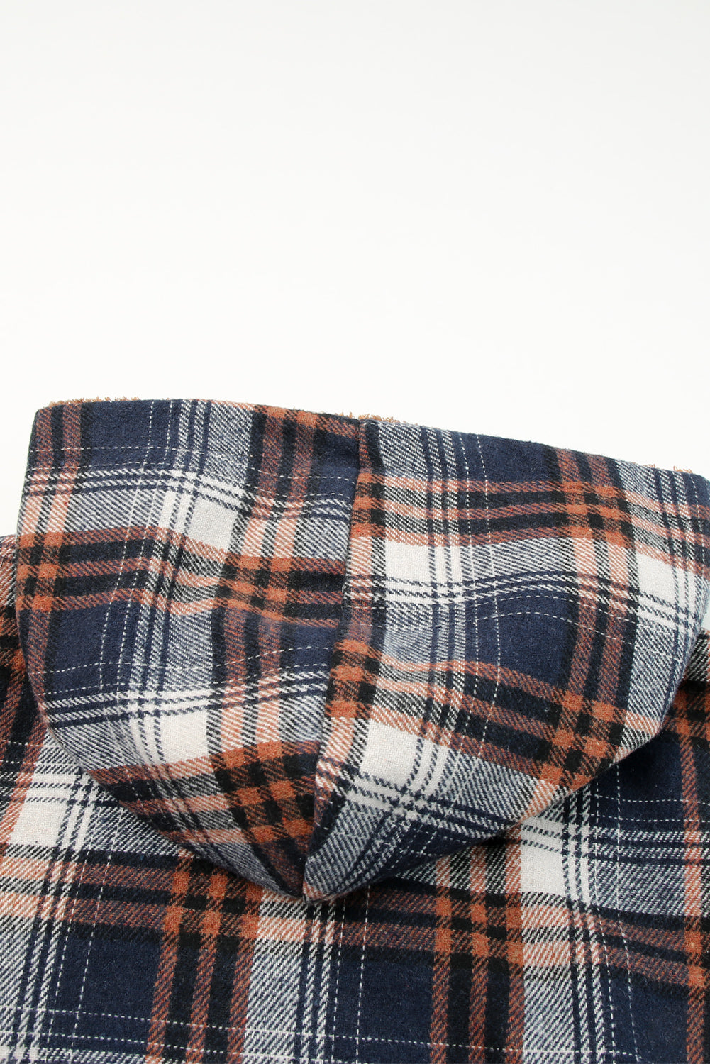 Button Sherpa Lined Hooded Flannel Jacket