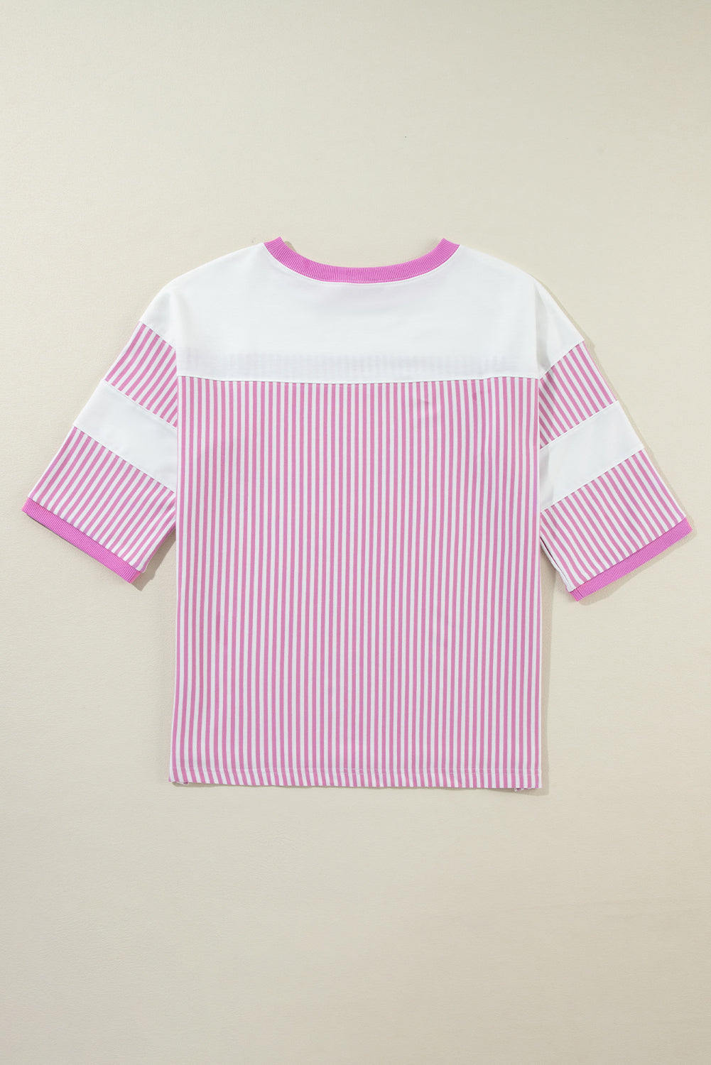 Striped Patchwork Oversized Tee