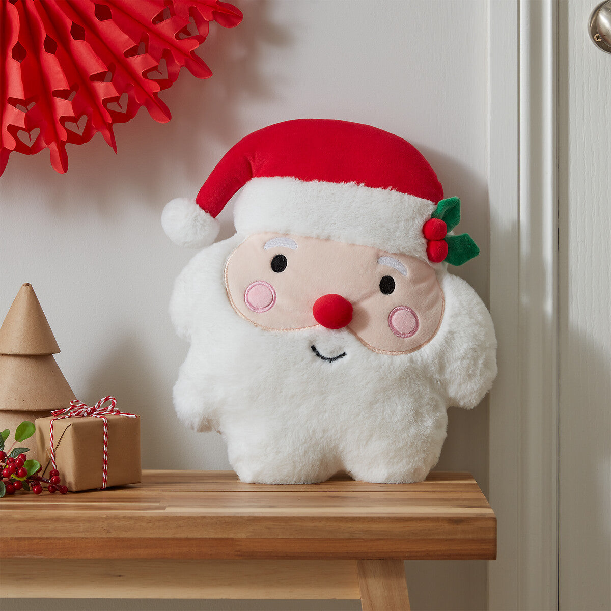 Shaped Santa 3D Cushion by Catherine Lansfield