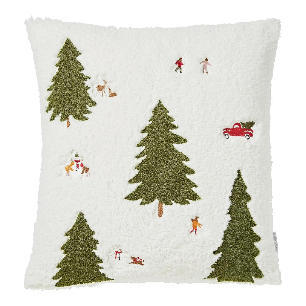 Boucle Christmas Tree Cushion in Natural by Catherine Lansfield