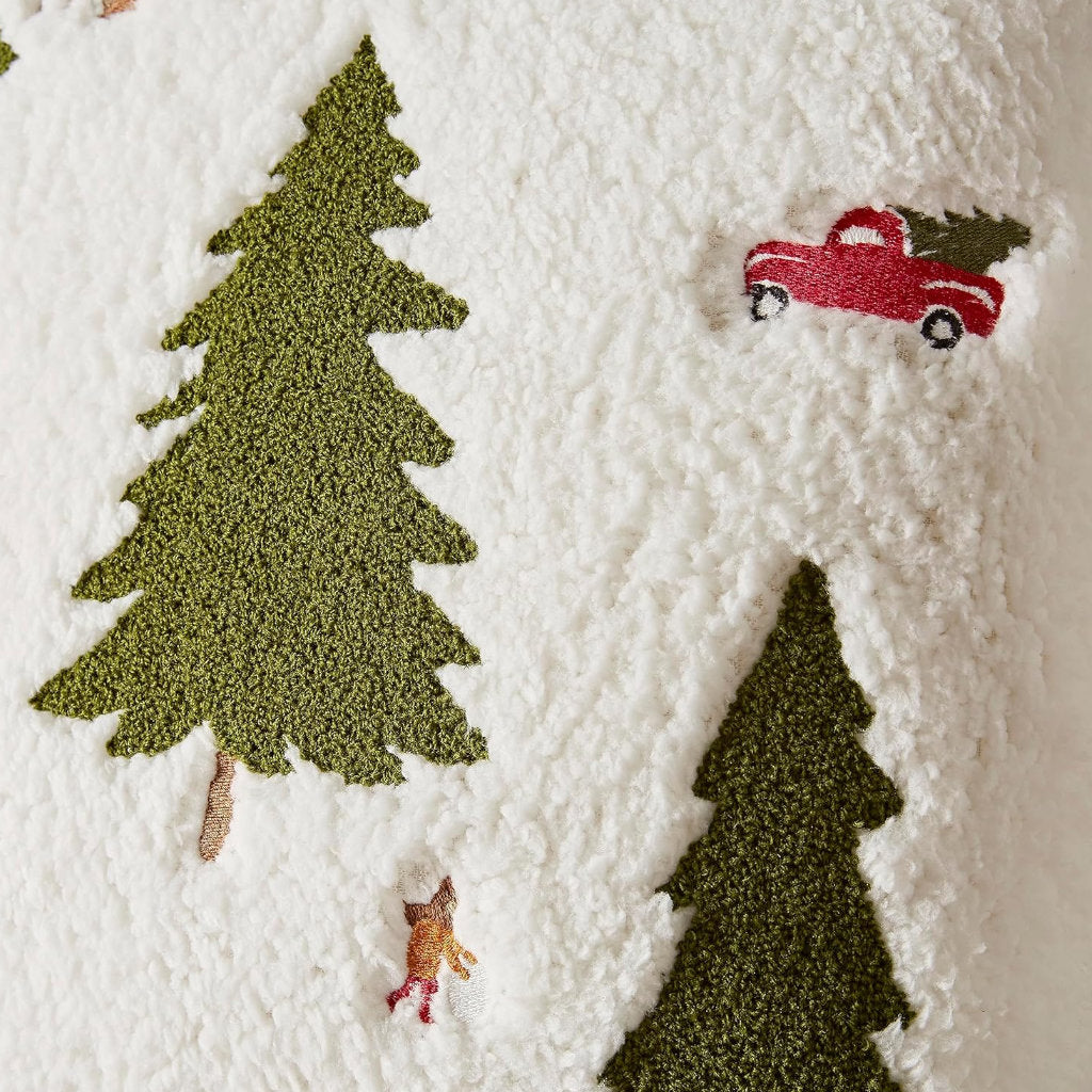 Boucle Christmas Tree Cushion in Natural by Catherine Lansfield