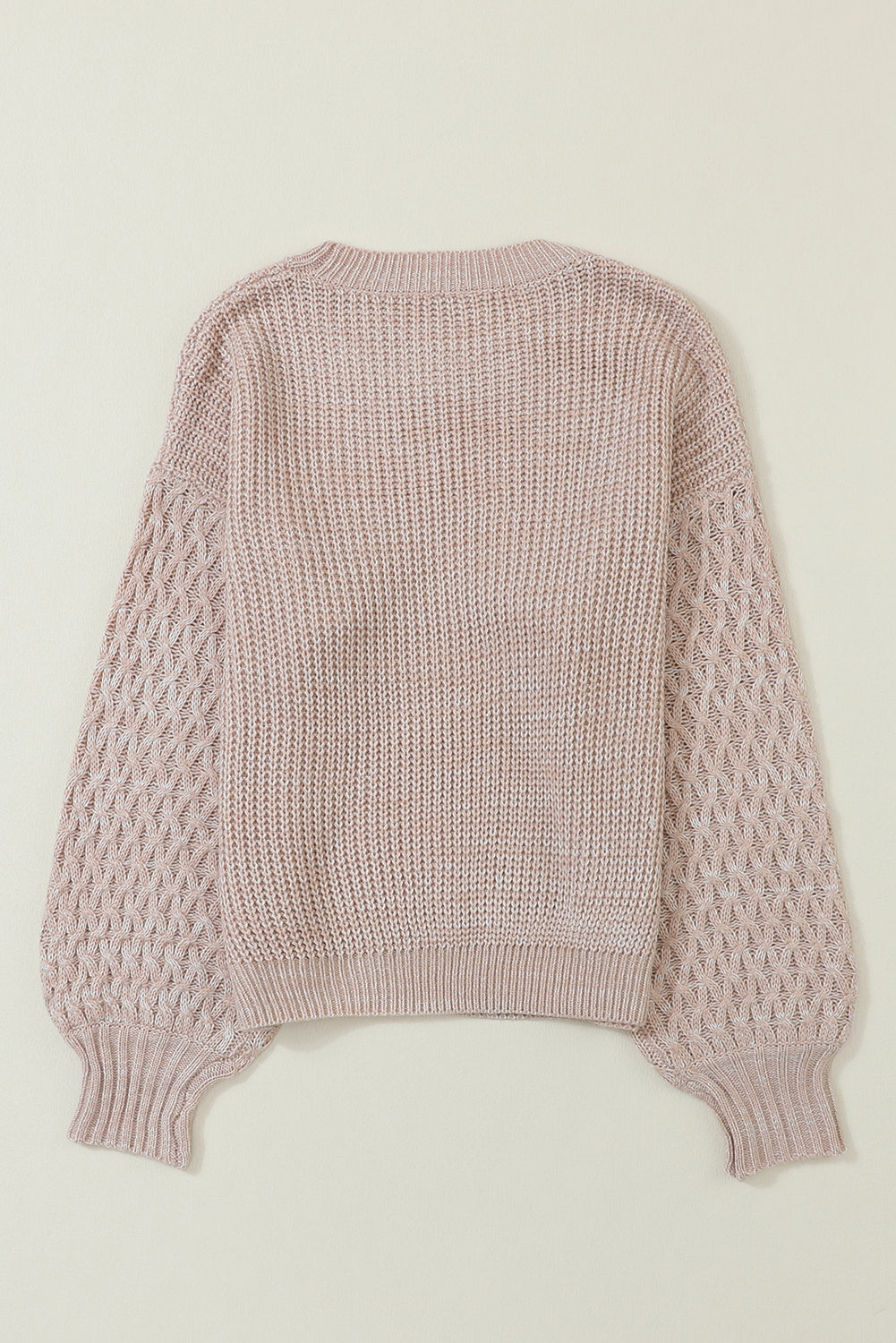 Chunky Knit Sleeve Drop Shoulder Sweater