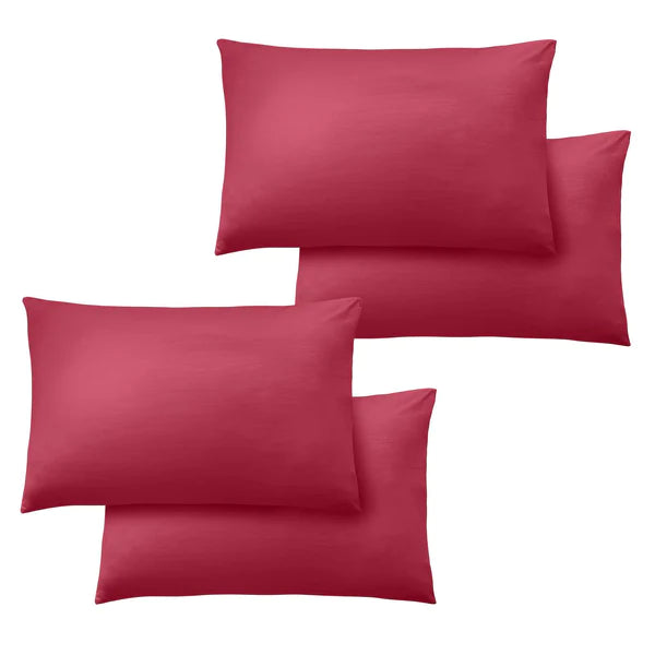 So Soft Non Iron Pack of 4 Pillowcases Hot Pink