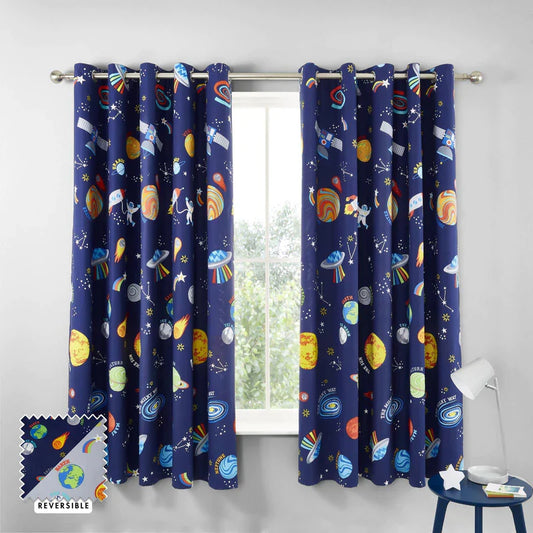 Lost in Space Eyelet Curtains by Catherine Lansfield Kids