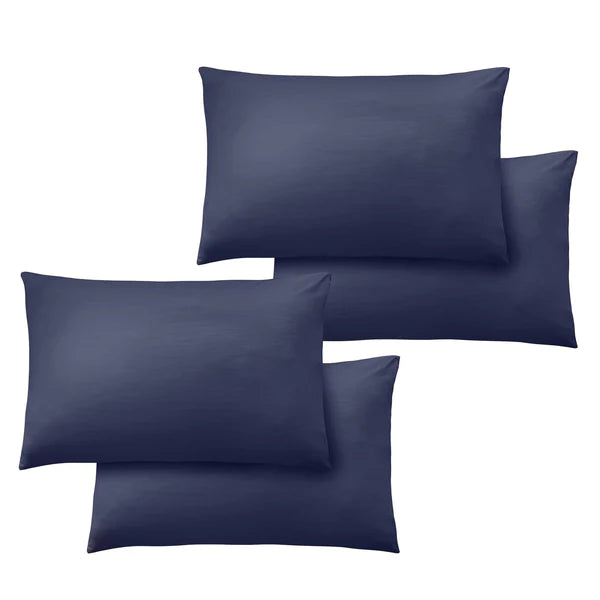 So Soft Non Iron Pack of 4 Pillowcases Navy