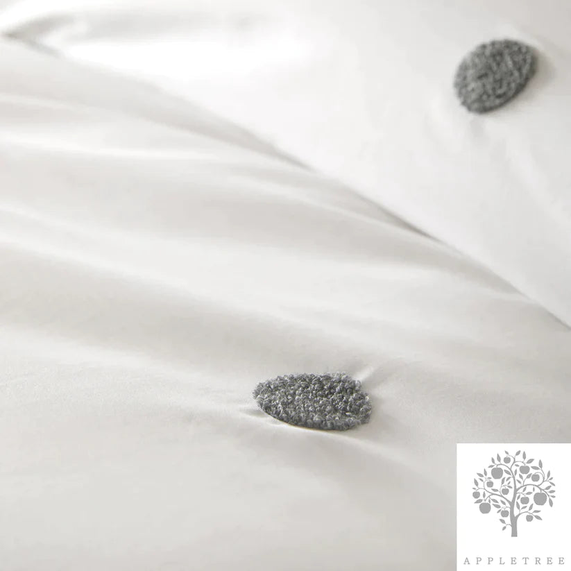 Dot Garden - 100% Cotton Duvet Cover Set in Slate - by Appletree Boutique