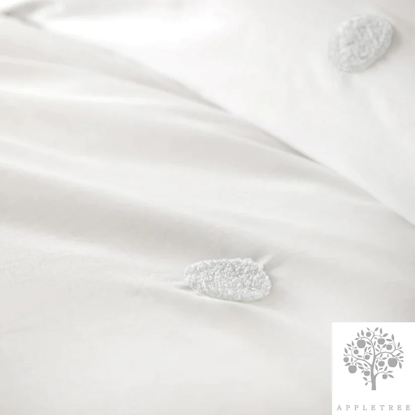 Dot Garden - 100% Cotton Duvet Cover Set in White - by Appletree Boutique