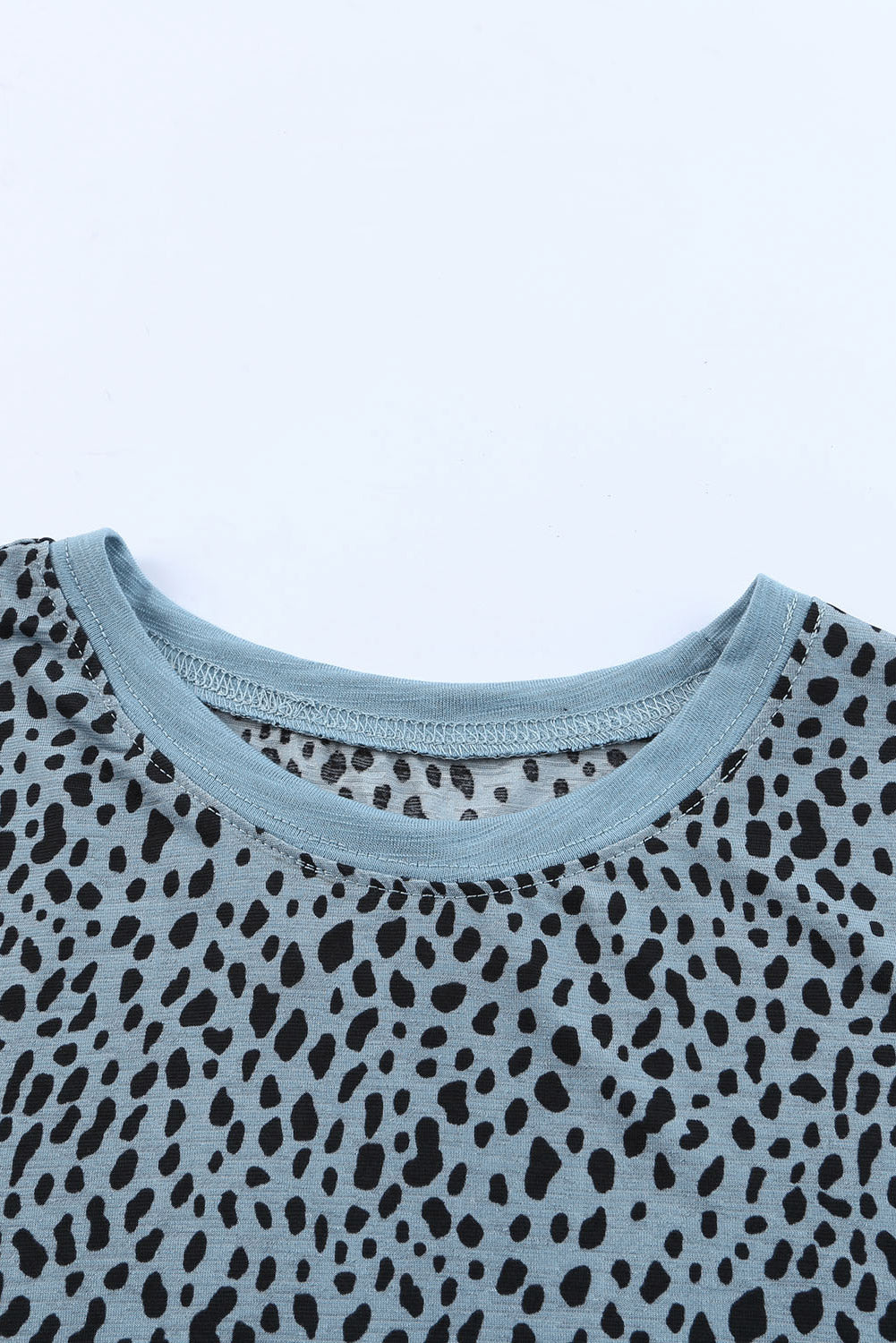 Cheetah Print Casual Short Sleeve Crew Neck T Shirt