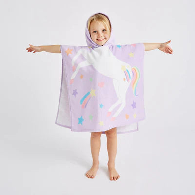 Unicorn Hooded Towel Poncho