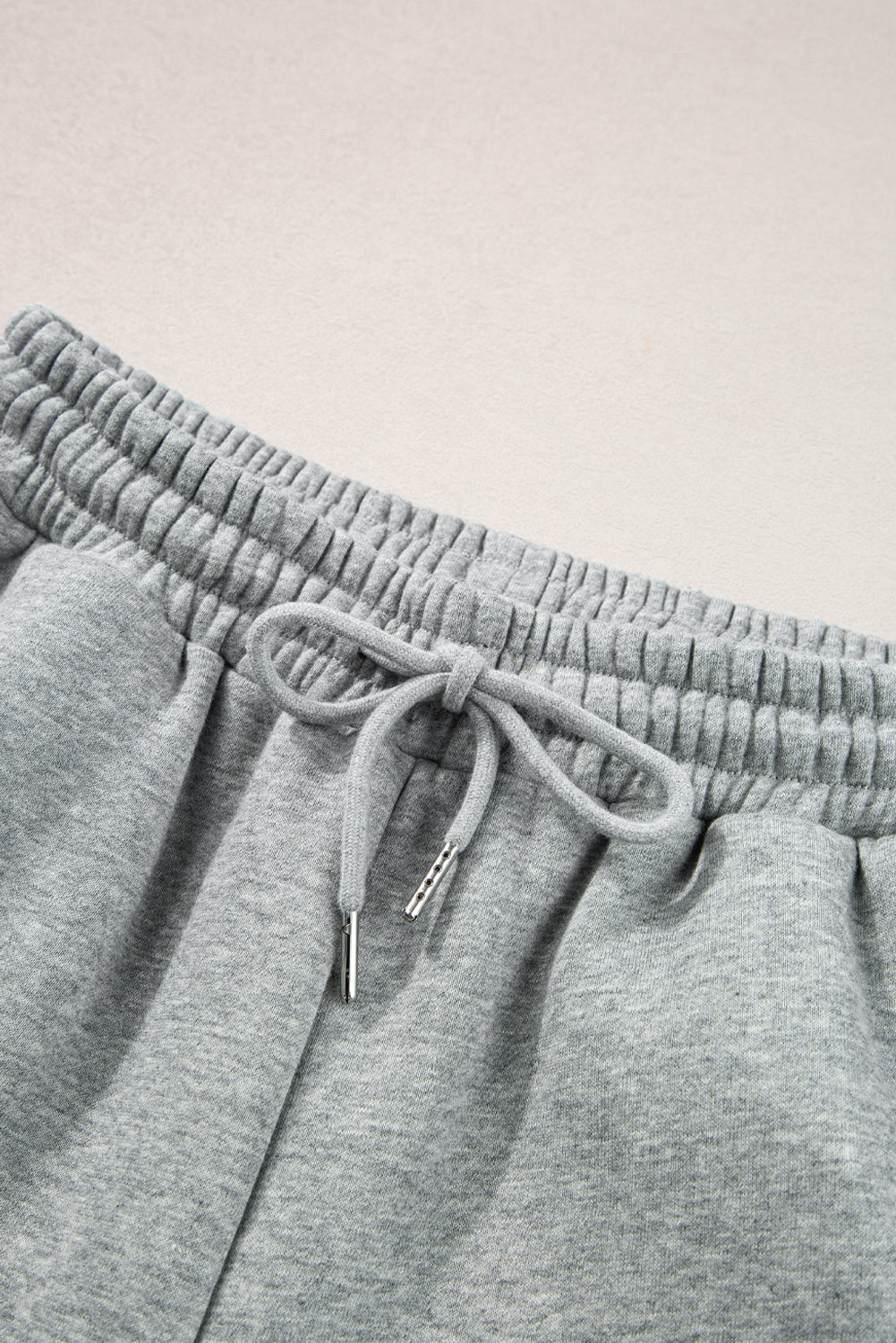 Light Grey Solid Colour Side Striped Sweatshirt Pants Set