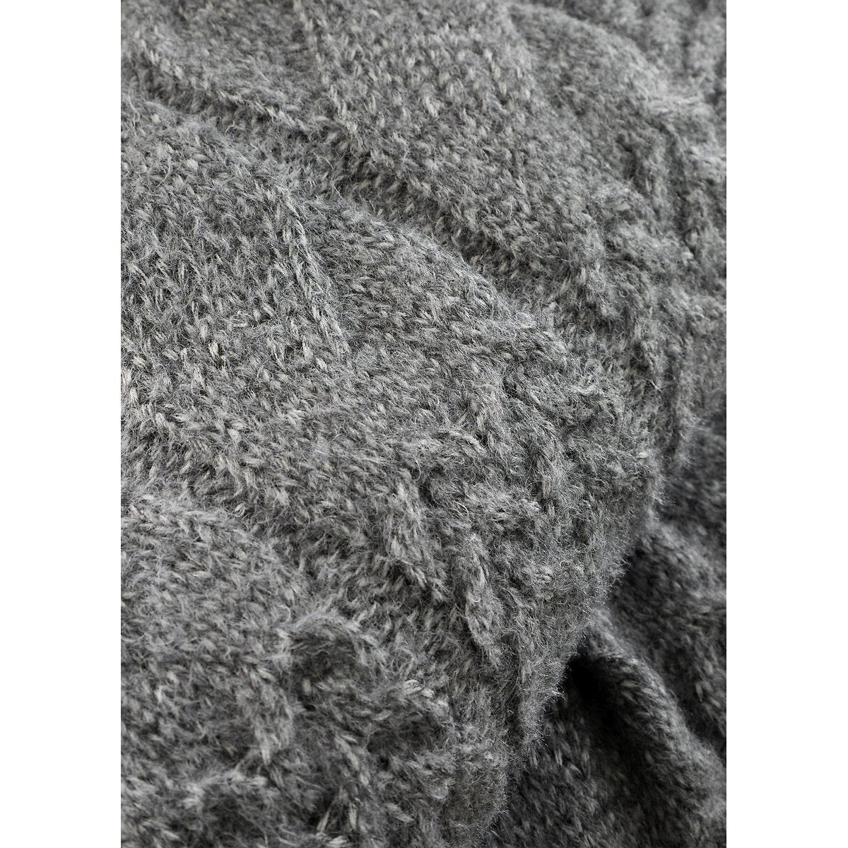 Bianca Cosy Soft Cable Knit Blanket Throw in Grey