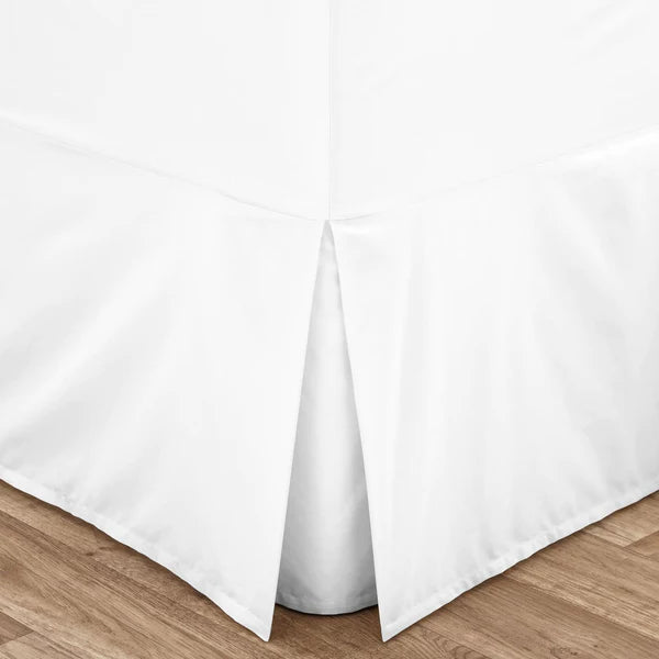 Easy Iron Percale Fitted Valance Sheet White