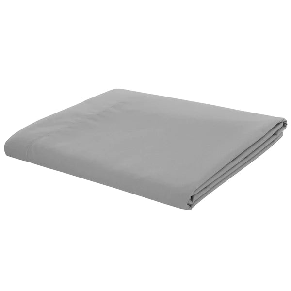 Easy Iron Percale Flat Sheet Grey