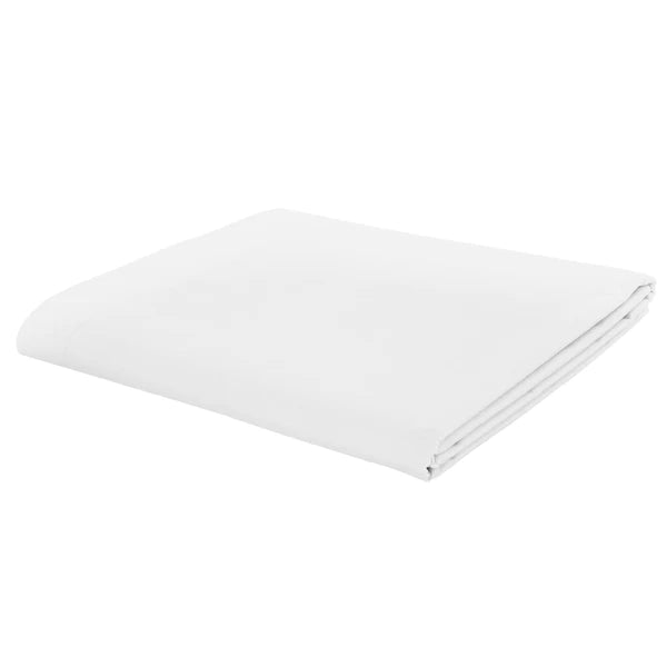 Easy Iron Percale Flat Sheet White