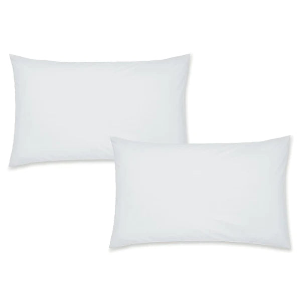 Easy Iron Percale Pillowcase Pair White