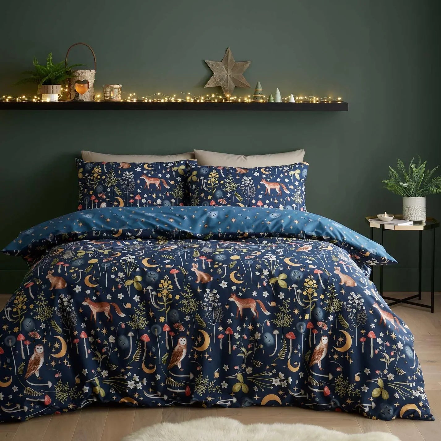 Enchanted Twilight Duvet Cover Set in Navy by Catherine Lansfield