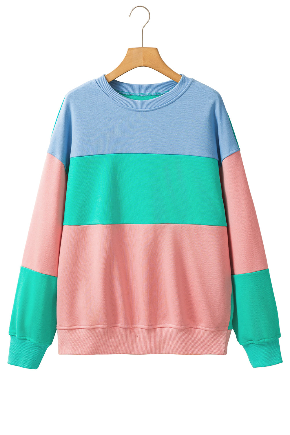 Meadow Mauve Colourblock Patchwork Drop Shoulder Sweatshirt