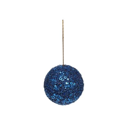 Royal Blue Glitter Bauble (Dia10cm)