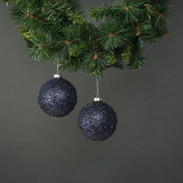 Marin 10cm Glass Bauble Blue (Set of 4)