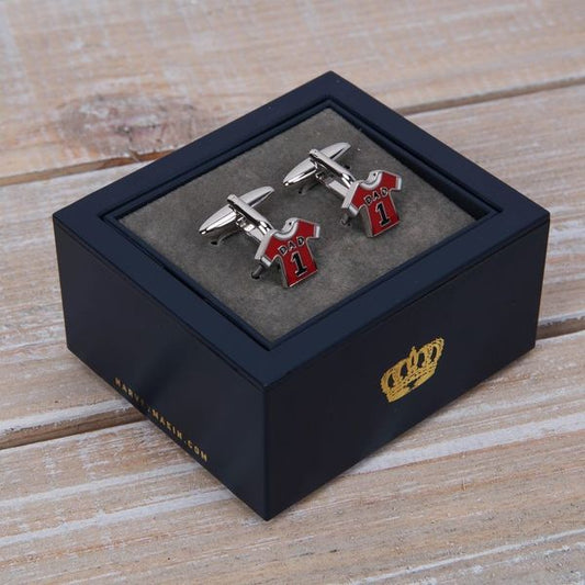 Harvey Makin Red Football Shirt Dad Cufflinks