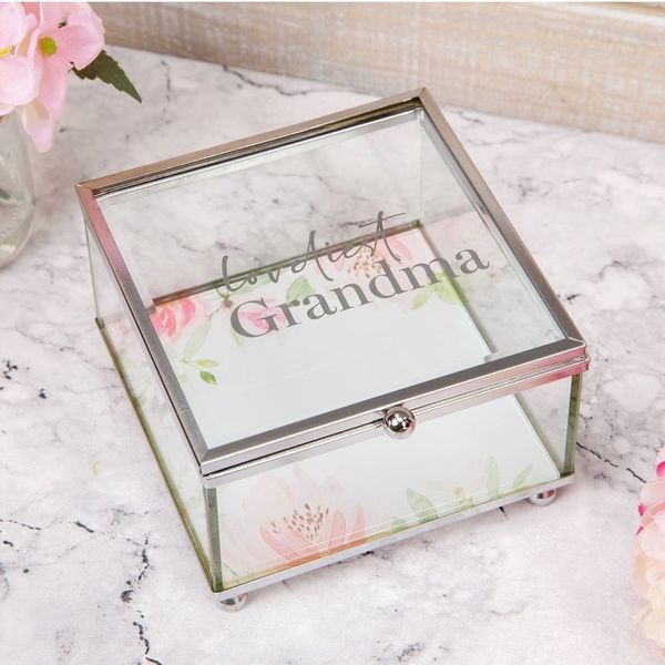 Sophia Glass Trinket Box - Loveliest Grandma