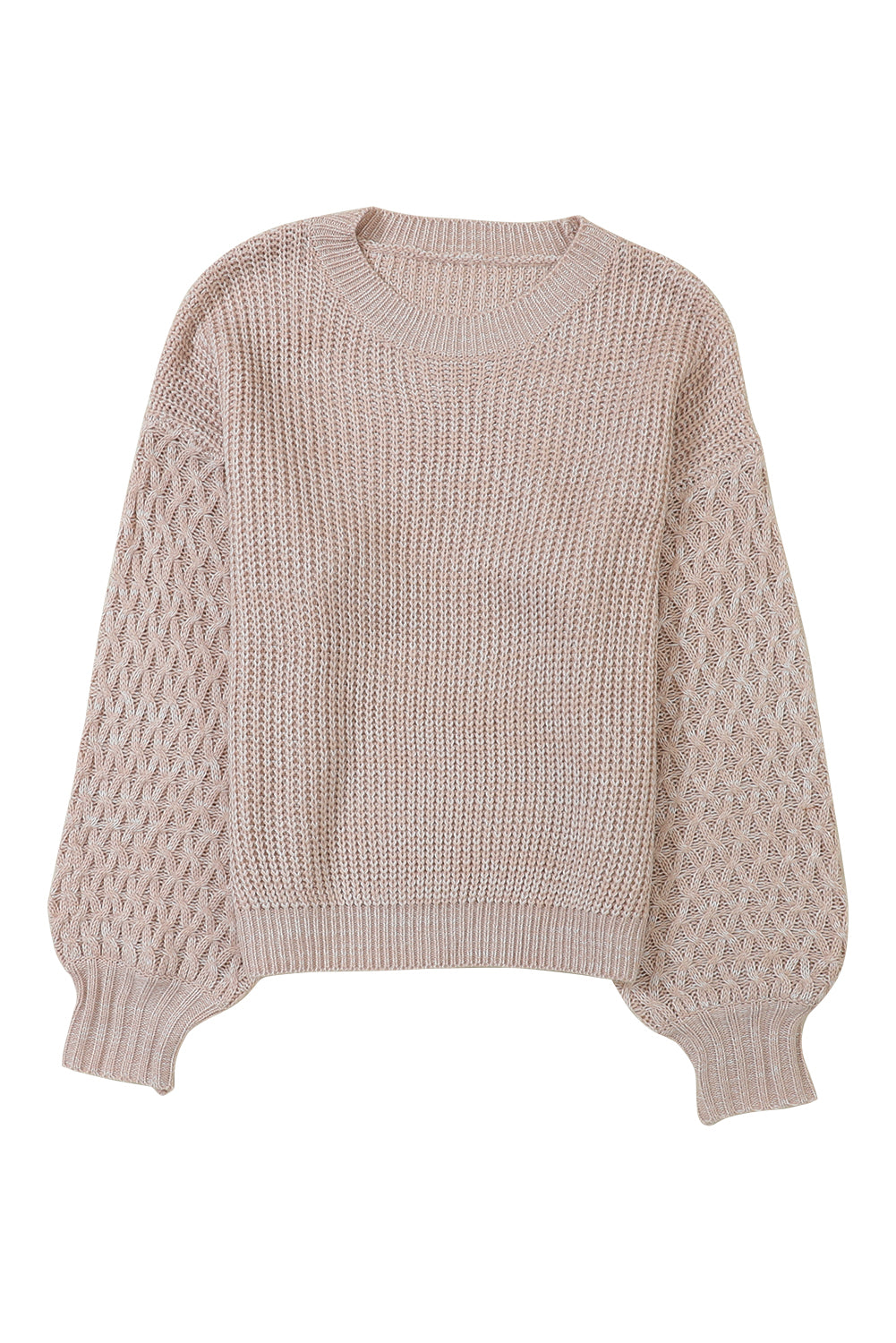 Chunky Knit Sleeve Drop Shoulder Sweater